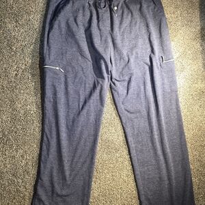 Isaac Mizrahi Navy Joggers with Zipper Pockets